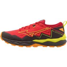 Mizuno Men Shoes Mizuno Wave Daichi 9 Trail Running Shoes - Men's - High Risk Red/Evening Primrose/Bright Marigold