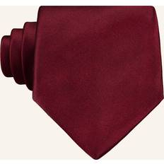 Röda Slipsar Eton Dark Red Solid Silk Tie - Röd
