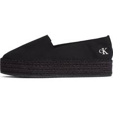 Genbrugsmaterialer Espadrillos Calvin Klein Canvas Platform Espadrilles - Black