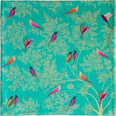 Sara Miller Chelsea Birds Cotton Napkins Set of 4 Cloths & Tissues Green