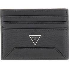 Guess Card Cases Guess Barcellona Genuine Leather Credit Card Holder - Black