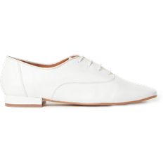 White Derby Derbies En Cuir Capucine - Blanc