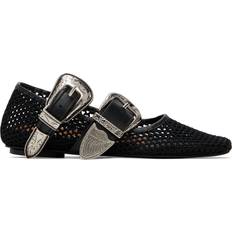 Toga Pulla Ssense Exclusive Black Crochet Net Jet Ballerina Flats - Black