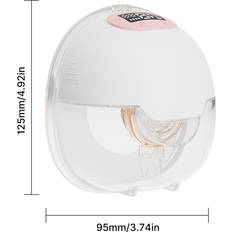 Goolrc Hands Free Breast Pump Double-Sealed Flange with 3 Modes 9 Pink/White