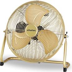 Champagne Gold Sturdy Metal High Velocity Cold Air Circulator Adjustable Floor Fan 14 in