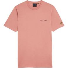 Lyle & Scott Orange Kläder Lyle & Scott Embroidered T-Shirt Herr Ash Red/Jet Black