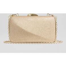 LK Bennett Charlotte Oloid Box Clutch Bag - Champagne