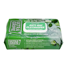 UltraGrime LIFE Anti-Bac XXL+ Clothwipes 80 Pack Rip-top Display Box 5640 x 2