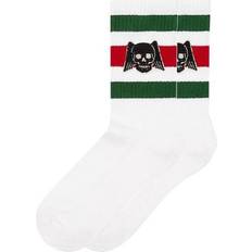 Gucci Underwear Gucci Flying Skull Embroidered Stockings For Men - White