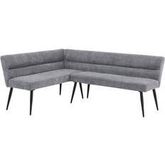 Settee Benches Monza Grey Fabric Corner Dining LHF Settee Bench
