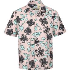 Wool Shirts PS Paul Smith Floral Print Short Sleeve Shirt - Pink