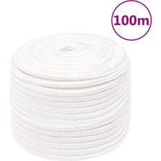 vidaXL Båtlina Helvit 12 mm 100 m Polypropylen