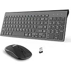 LeadsaiL Wireless Keyboard and Mouse Set QWERTY UK Layout
