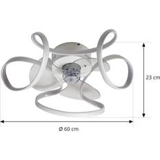 Led Ceiling Fan with Lightingdimmable Lomata