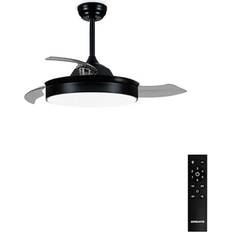 Create Wind Clear Ventilador De Techo Con Luz Negro 40W