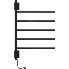 Heated Towel Rails Amba SB5-MB Swivel Bar Hardwired Plug-In Combo Unit Black