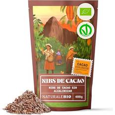 Cocoa Baking NaturaleBio Organic Raw Cacao Nibs 400g Peruvian