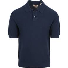 Levi's Men Polo Shirts Levi's Cotton Linen Knitted Polo Shirt - Navy