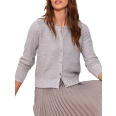 Sequins Cardigans Pure Collection Sequin Crew Cardigan - Grey