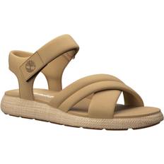 Timberland Dame Hjemmesko & Sandaler Timberland Belmar Waves Lædersandaler Med Ankellukning - Beige
