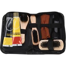Goolrc 8pcs Shoe Shine Care Kit Black Neutral Polish Brushes