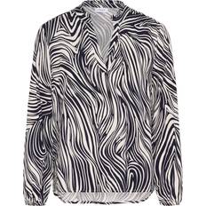 Blåa - Leopard Överdelar Saint Tropez EdaSZ Blus för Dam - Blue