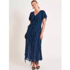 Renata Ruffle Maxi Dress - Navy