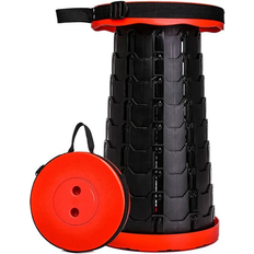 Red Camping Chairs HOD Home Elosung Black And Red Splicing Colour Portable Outdoor Telescopic Folding Stool