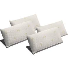 Almohadas Pack 4 Almohadas Viscoel&#xE1;stica Soja Ergon&#xF3;micas Adaptables Firmeza Media Color Blanco Almohada Ergonómica