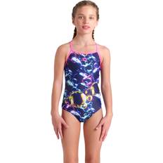 Elastane Bathing Suits Arena One-piece Swimsuit For Girls - Bleu