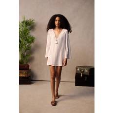 Superdry Short Dresses Superdry Ibiza Pure Organic Cotton Lace Mini Dress - Off White
