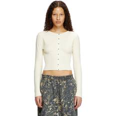 Diesel Women Cardigans Diesel Cardigan Crop Effet Bustier - Blanc