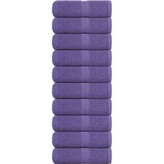 Bath Towels vidaXL Soap Towels 10 Pcs Purple 30x30 cm 360 gsm 100% Cotton Bath Towel Purple (30x)