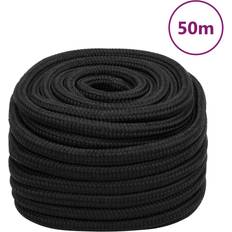 vidaXL Båtlina Helsvart 20 mm 50 m Polypropen