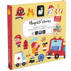 Janod Magnéti'Stories Bomberos Juego Educativo Magnético 30 Imanes