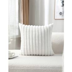 Shein Plush Pillowcase Square Pillow Case White (40x40cm)