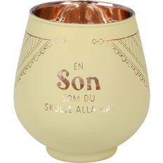 Ljuslykta Spegelglas med Text