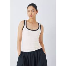 Vest top John Lewis Contrast Trim Ribbed Vest Top