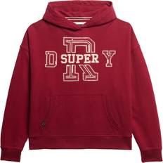 Superdry Dam Tröjor Superdry Damen Lässiges Athletic Essentials Hoodie - Rot
