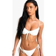 White Bikini Tops boohoo Womens Swimwear Essentials Underwired Bikini Top - White