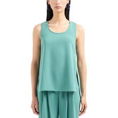 Emporio Armani Dam Linnen Emporio Armani Sablé Rundhals Ärmlös Skjorta Dam