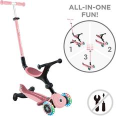 Globber Go-Up Active Lights 360° Trehjulet Løbehjul Pastelpink