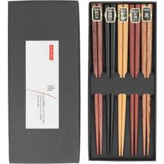 Wood Chopsticks Tomtop Jms Set 5 Different Colors Natural Wood Antislip Design Chopsticks