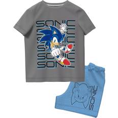 Brand Threads Kids' Sonic The Hedgehog Cotton T-Shirt & Shorts Set - Grey