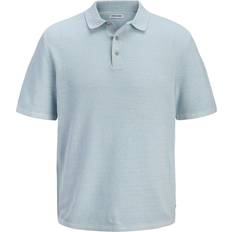 Blåa - Unisex Pikétröjor Jack & Jones Enfärgat Pikétröja Blå