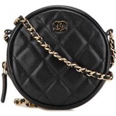 Chanel Crossbody Bags Chanel Preloved Round Quilted Crossbody Bag - Black