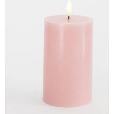 Pink Lys & Tilbehør Sirius Sille Bloklys LED Ø7.5x12.5 cm Light Pink LED-lys