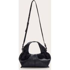 Black Slouchy Mini Pu Handbag - Black