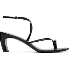 Tory Burch Pierced Strappy Heeled Sandals - Perfect Black/Silv