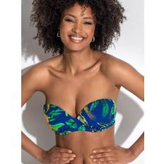 DD Bikini Tops Pour Moi Santa Cruz Strapless Lightly Padded Underwired Bikini Top - Blue